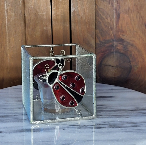 Stained Glass Ladybug Candle Holder - Picture 12 of 15